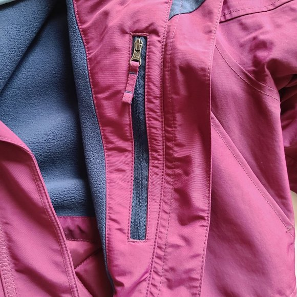 Lands' End Squall Plum Purple Full Zip Hooded Outerwear Rain Jacket Womens Small - Picture 13 of 16